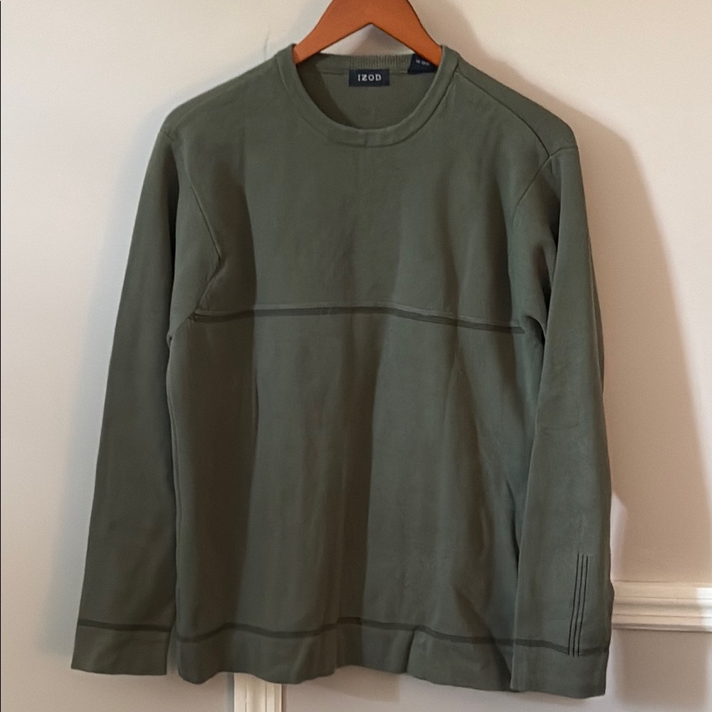 Izod Olive Long Sleeve Sweater